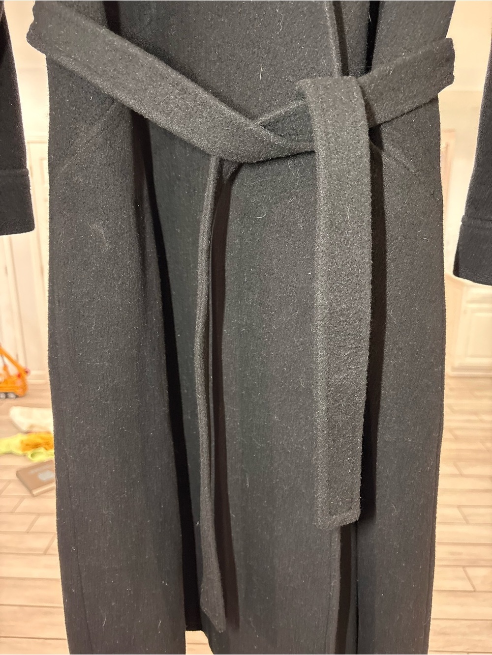 Vintage Neiman Marcus 100% Cashmere Black Long Overcoat Jacket Women’s Medium - Picture 4 of 12